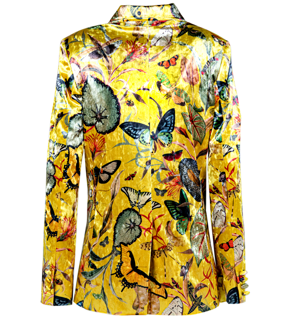 Butterfly Yellow - Velvet Blazer