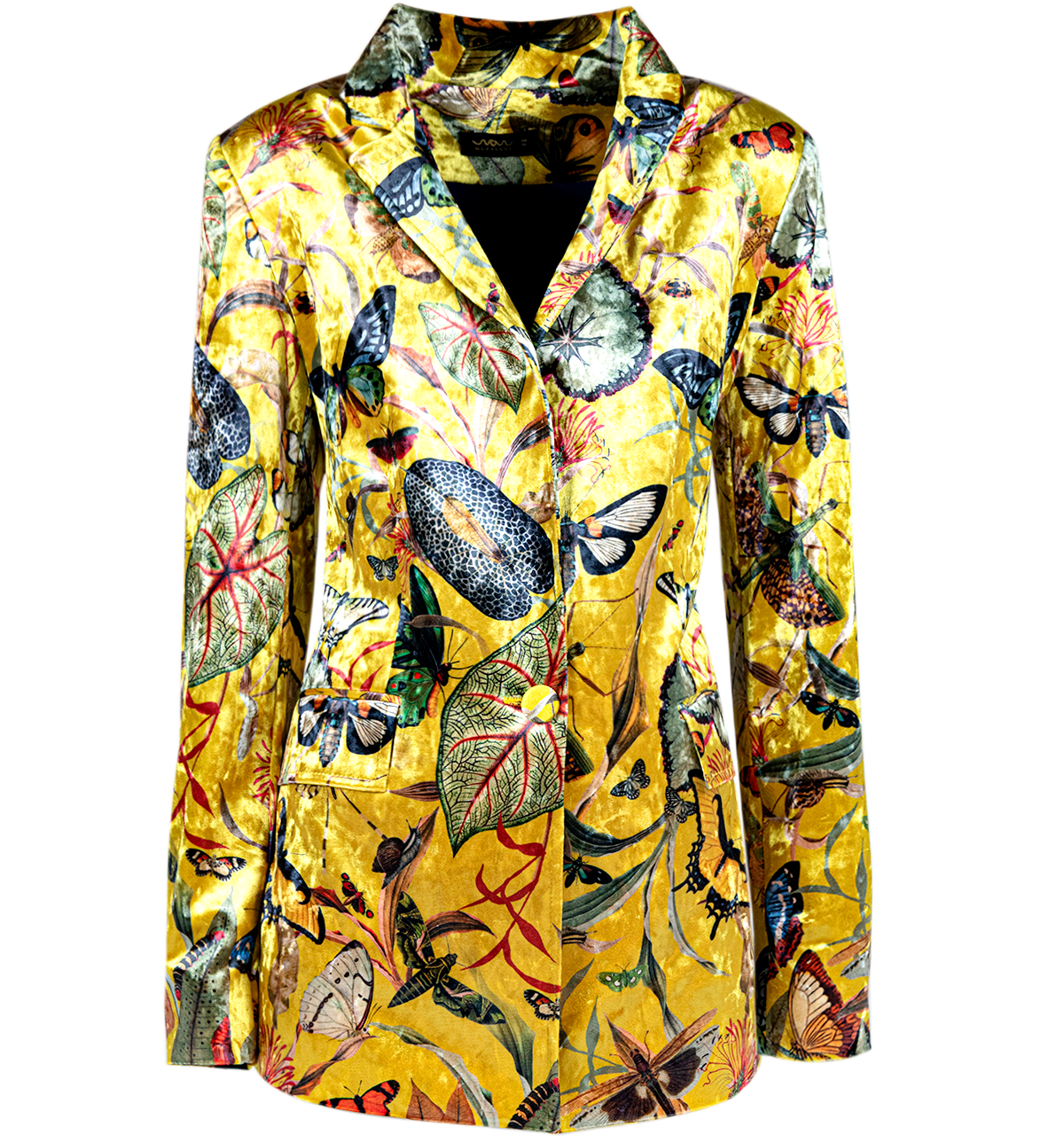 Butterfly Yellow - Velvet Blazer